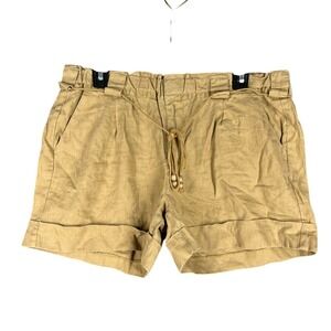 Old Navy Womens Linen Paperbag Shorts Boho Resort Coastalcore Relaxed
